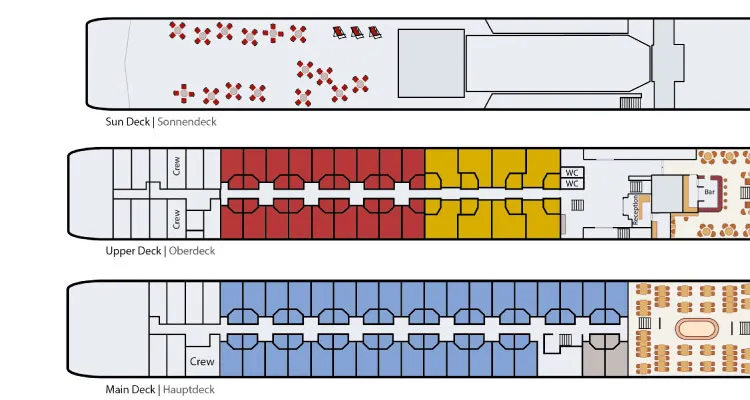 De Amsterdam, Deckplan