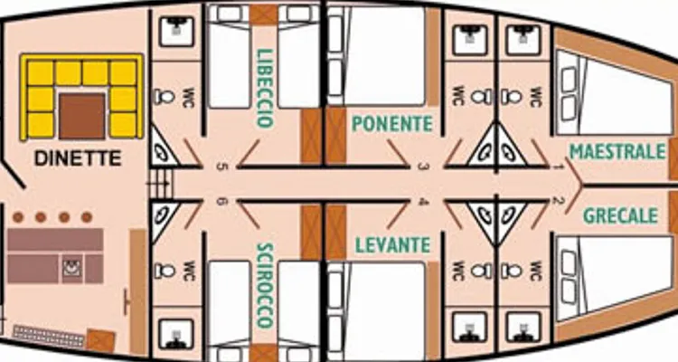 Deriya Deniz, Deckplan