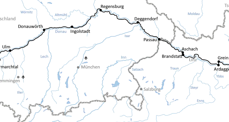 Sportliche Radreise von Donaueschingen nach Wien