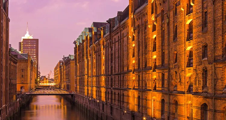 Elbe-Radweg, Hamburg Speicherstadt