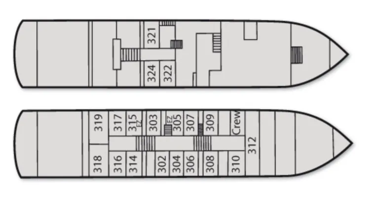 MS Fluvius, Deckplan