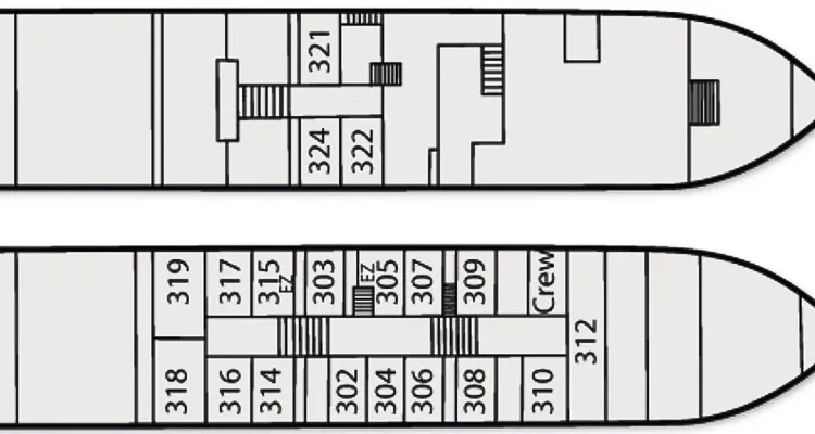 MS Fluvius, Deckplan