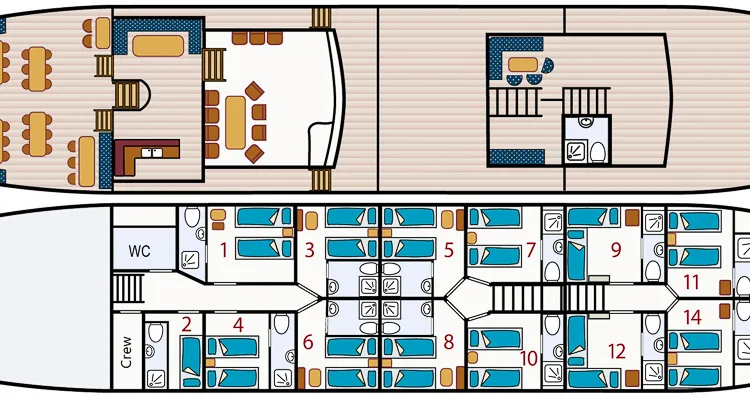 Leafde fan Fryslân, Deckplan