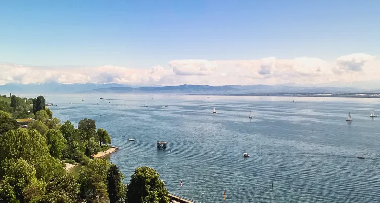 Meersburg, Obersee, Alpenpanorama