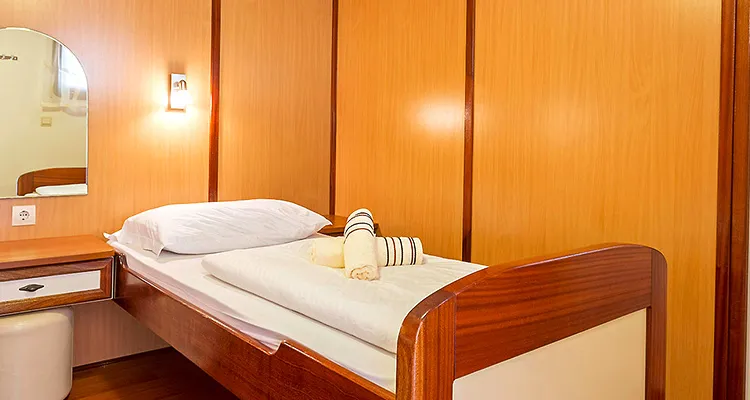 MS Amore, Kabine auf dem Hauptdeck mit Einzelbetten