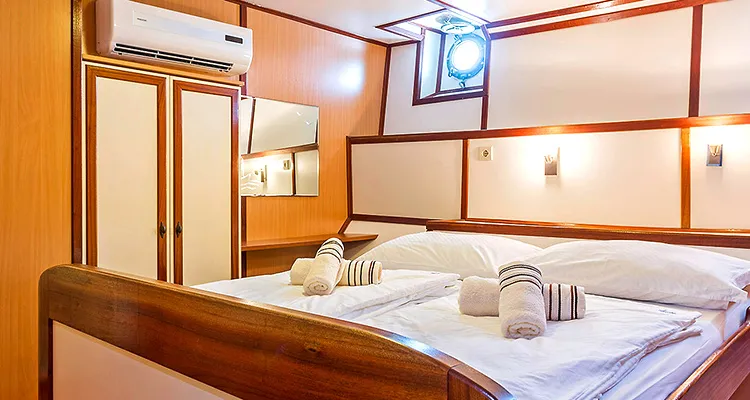 Ms Amore, Kabine auf dem Unterdeck mit französischem Bett