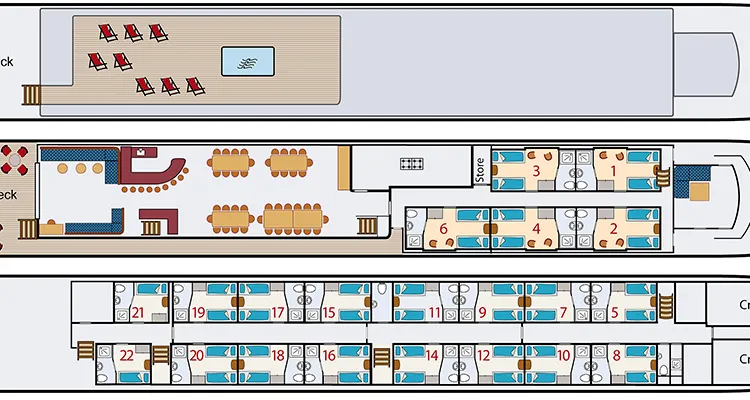 MS Magnifique III, Deckplan