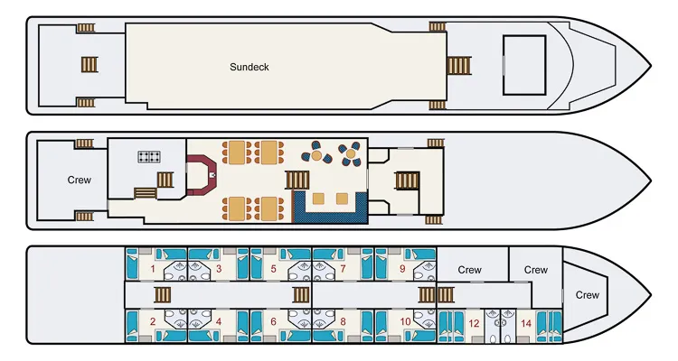 MS Zwaantje, Deckplan