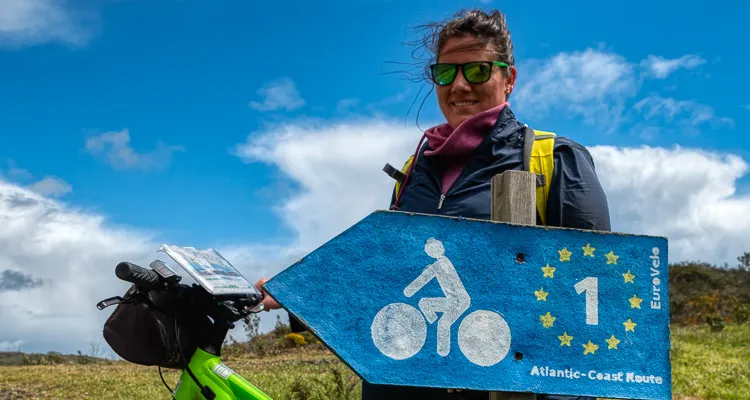 Auf der Euro Velo Route 1 - Atlantic-Coast-Route