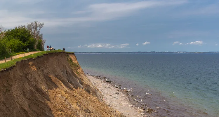 Radreisen Lübeck-Stralsund, Steilküste bei Lübeck