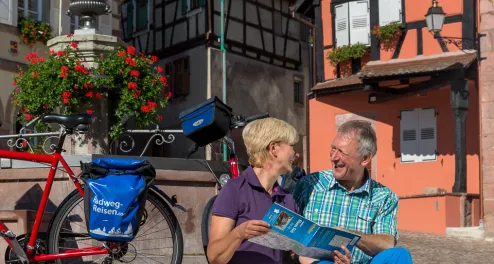 Radtour am Oberrhein im Elsass und in Baden