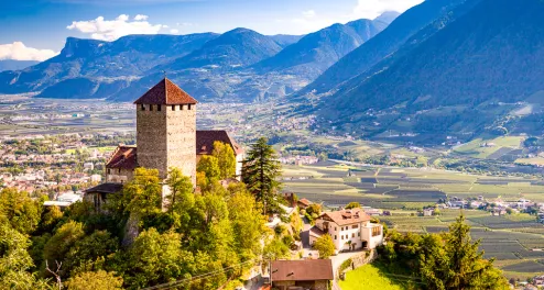 Radtour an der Etsch durch Südtirol