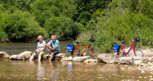 Radwandern im Tal der jungen Donau